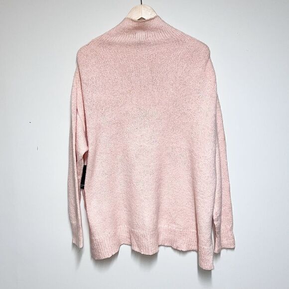 NWT FREE PRESS Long Sleeve Turtleneck High Low Sweater Coral Pale Sz XXL - Picture 3 of 7
